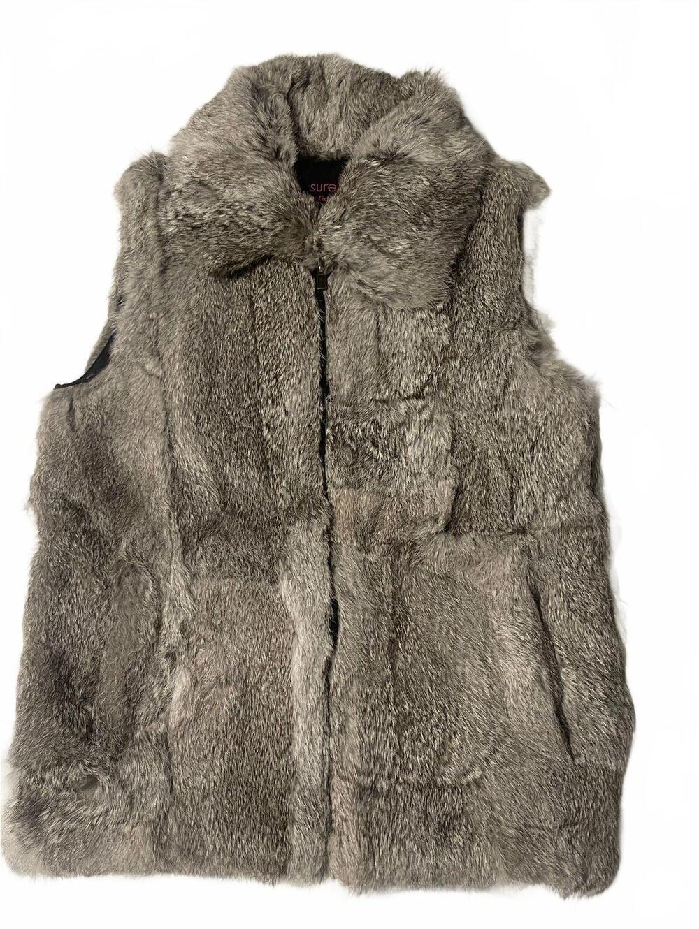 Surrell Kids Rabbit Fur Vest - Picture 2 of 5